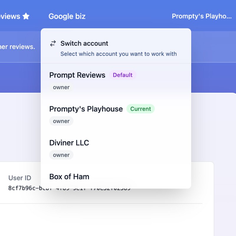 Multi-account switching